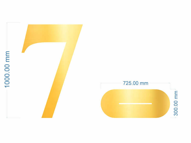 Cifre Plexiglas cu Suport 100 cm